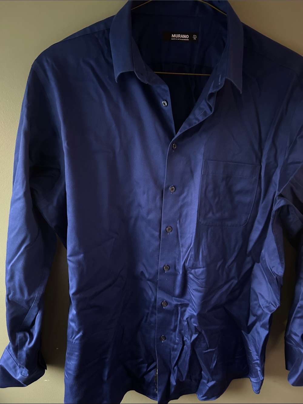 Murano Royal Blue Men's Long-Sleeve Button-Up Shirt